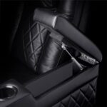 Valencia Tuscany Row of 3 Black Leather Power Reclining Home Theatre Seating - Image 7