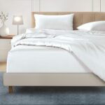 Welhome 500 Thread Count Lyocell Cotton Blend Duvet Set in White, Double - Image 2