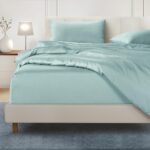 Welhome 500 Thread Count Lyocell Cotton Blend Duvet Set in Blue, Double - Image 2